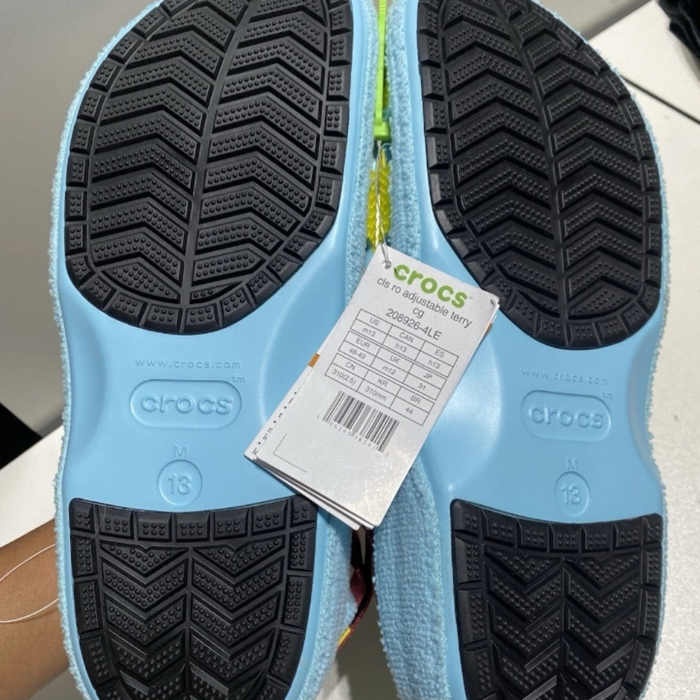 Crocs Zen Garden Sensory Classic Adjustable Terry Cloth Clog Arctic Men’s Sz 13 - Picture 10 of 10